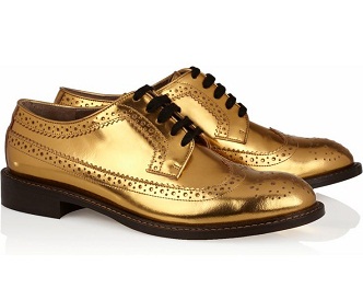 Erkekler için Altın Brogues