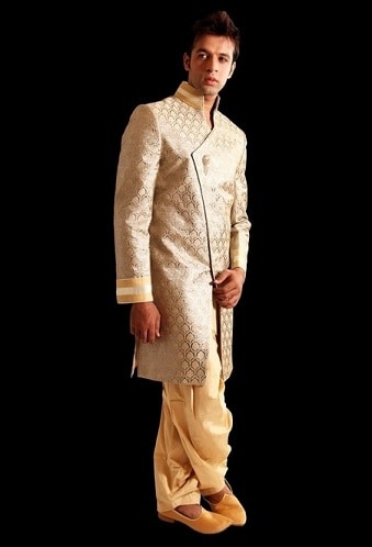 Altın Hint-Batı Sherwani