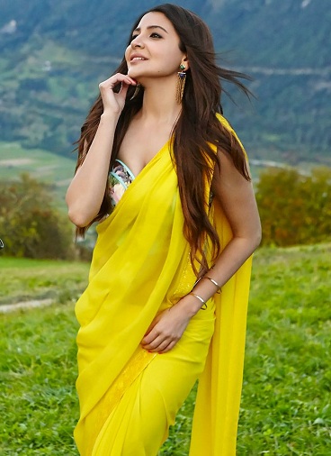 Anushka Sharma Geltona Saree