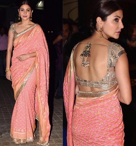 Anushka Sharma rožinėje Saree