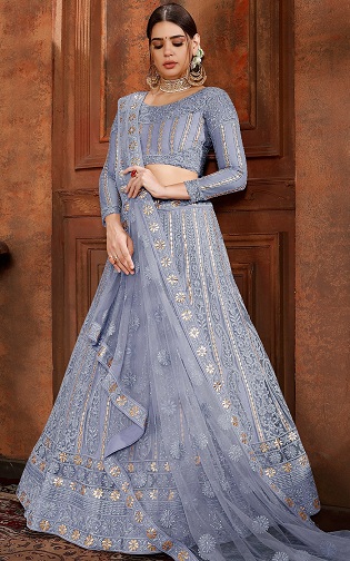 Mėlyna Gota Patti Lehenga Choli