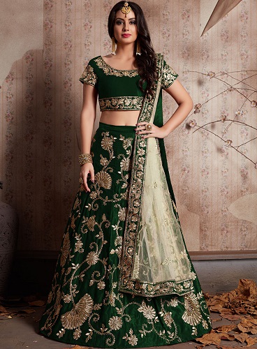 Siuvinėta Gota Patti Lehenga Choli