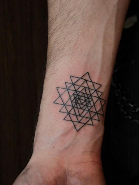 γραφική ιδέα καρπού γεωμετρικού τατουάζ