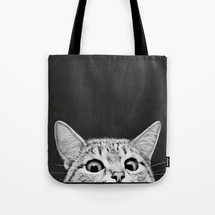 γκρι τσάντα τσάντα τσάντα με γατάκι