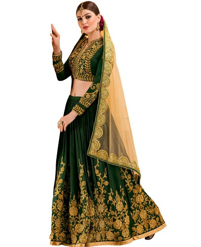 Yeşil Pakistanlı Lehenga
