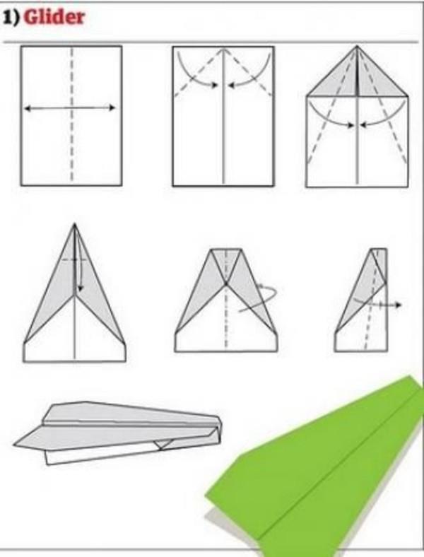 φωτεινό πράσινο χαρτί αεροπλάνο - χάρτινα αεροπλάνα