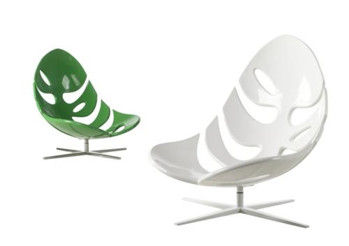 πράσινες σχεδιαστικές καρέκλες και πολυθρόνες acryl monstera