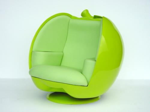 πράσινες καρέκλες σχεδιαστών άνετα επικαλυμμένες πολυθρόνες μήλο