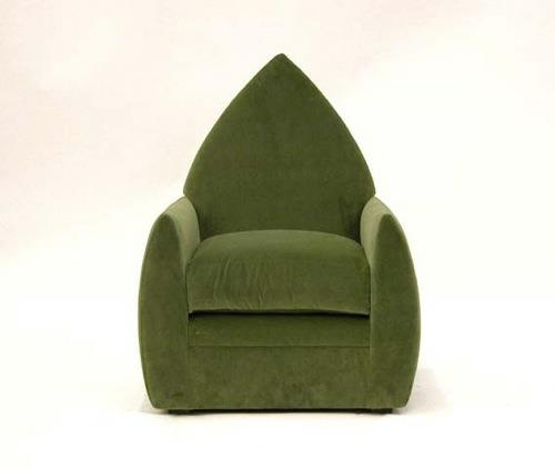 πράσινες καρέκλες σχεδιαστών άνετα επικαλυμμένες πολυθρόνες σκούρο πράσινο-landrum