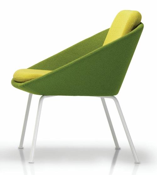 πράσινες καρέκλες σχεδιαστών άνετα επικαλυμμένες πολυθρόνες κίτρινο μαξιλάρι