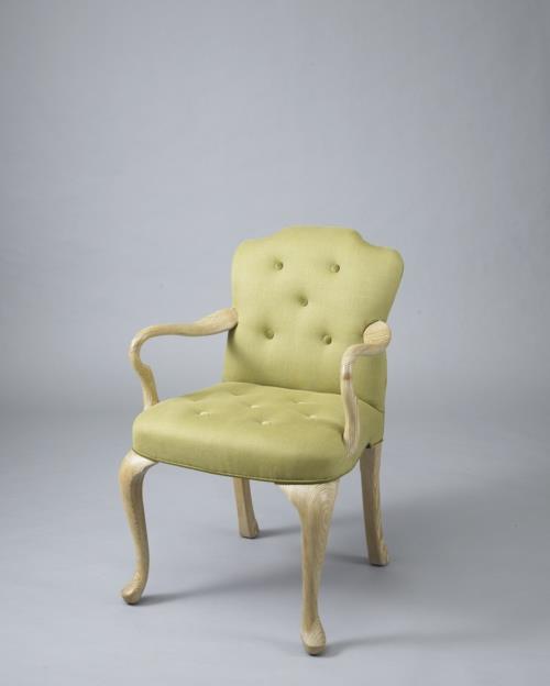 πράσινες καρέκλες σχεδιαστών ξύλινο πλαίσιο κλασικό μοντέλο