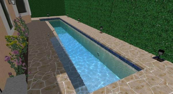 πράσινος τοίχος ως σχέδιο πισίνας