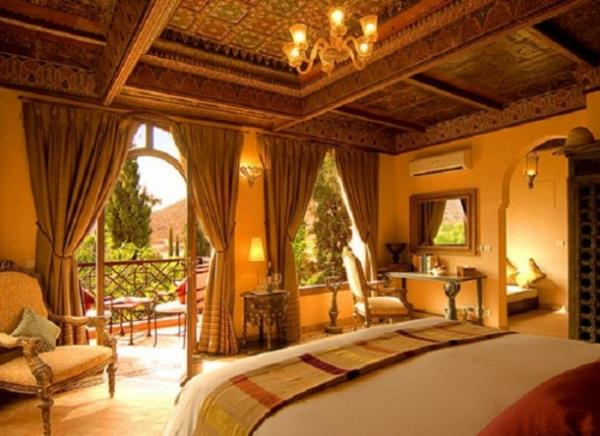 υπέροχα μαροκινά εσωτερικά σχέδια κουρτίνες ανοιχτού χώρου