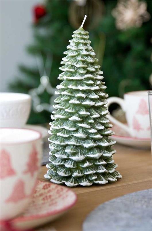 υπέροχα δέντρα - ιδέες διακόσμησης χριστουγεννιάτικα κεριά