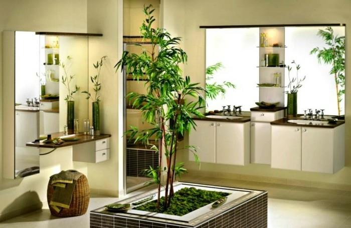 πράσινα φυτά μπάνιο σχεδιασμός σχεδιασμός κήπου