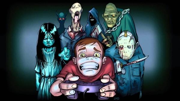 τρομακτικά παιχνίδια gamer κινούμενα σχέδια