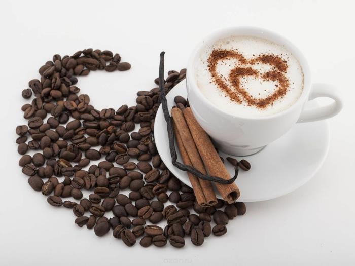 καλημέρα καφέ καφέ κανέλα μπαστούνια κόκκοι καφέ