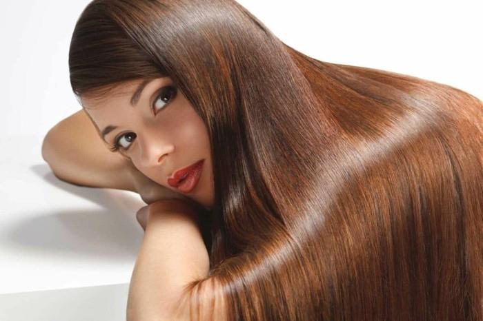 συμβουλές φροντίδας μαλλιών βαφή μαλλιών φυσικά καστανά μακριά μαλλιά