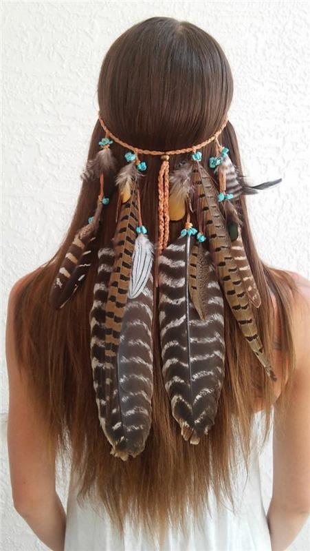 αξεσουάρ μαλλιών νυφικό χτένισμα για το boho γαμήλιο φθινόπωρο