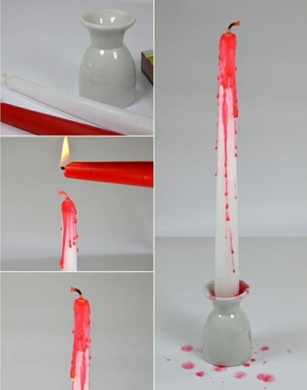 ιδέες διακόσμησης αποκριών κεριά κεριά αιμορραγίας δημιουργούν
