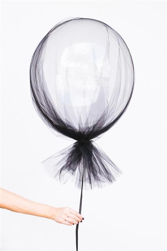 ιδέες διακόσμησης αποκριών για πάρτι με μπαλόνι και τούλι