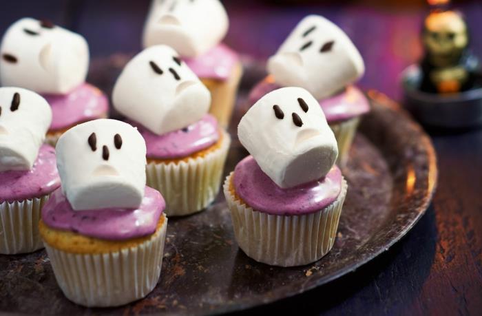 ιδέες για πάρτι αποκριών μίνι φαντάσματα κέικ