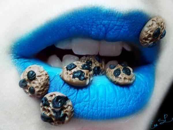 Απόκριες make up μπλε κέικ