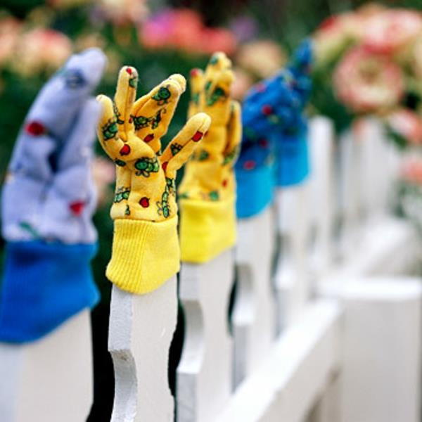 γάντια διακόσμησης ιδέα κήπου πολύχρωμα