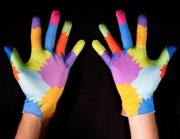 γάντια δεμένα πολύχρωμα συνονθύλευμα