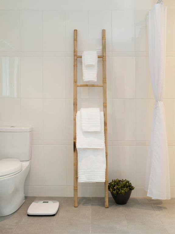 πετσέτα σκάλα ξύλινο κρεβάτι έπιπλα βιώσιμου σχεδιασμού μπαμπού