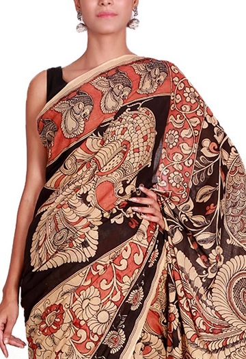 Rankomis austi „Kalamkari Sarees“