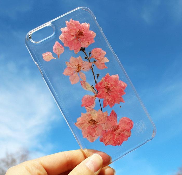 κινητό τηλέφωνο κάλυμμα λουλούδια ανοιξιάτικα άνθη κερασιού herbaria