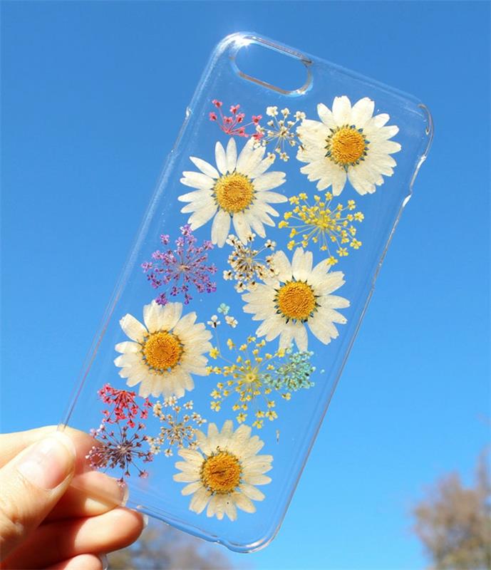 κινητό τηλέφωνο κάλυμμα λουλούδια μαργαρίτες μαργαρίτες herbariums