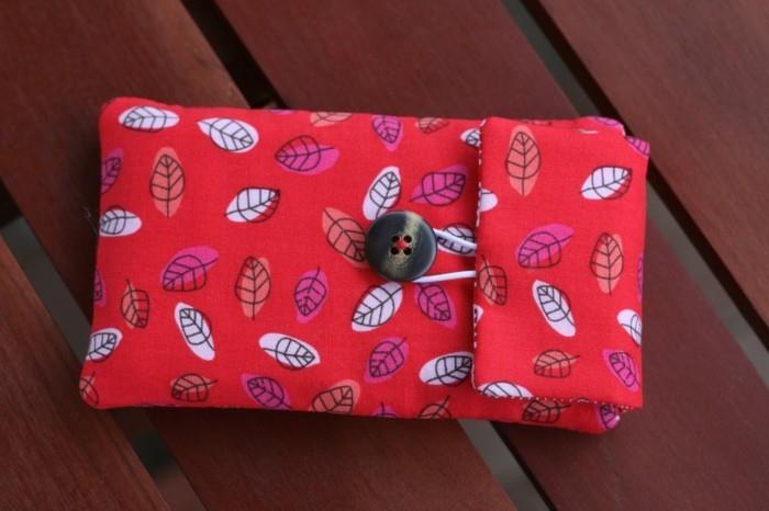 τσέπη για κινητό ράβοντας κόκκινο μοτίβο μοτίβο κουμπί