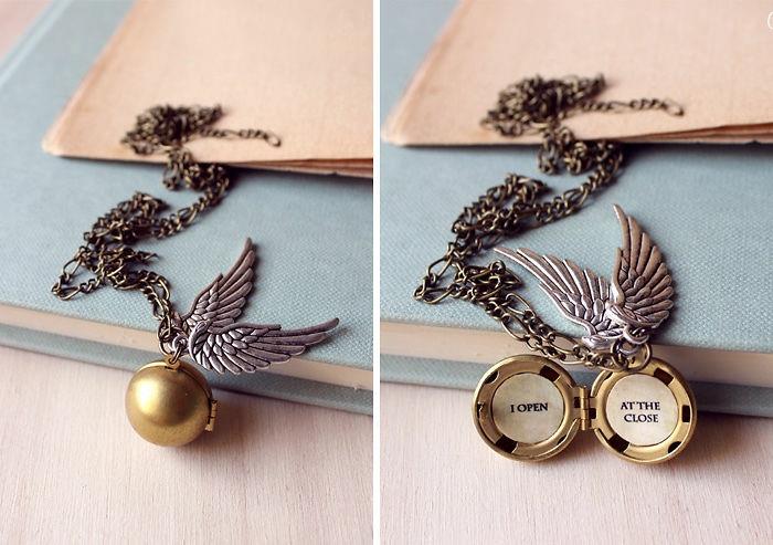 κολιέ harry potter κολιέ spitz χρυσός ασημένιος αετός