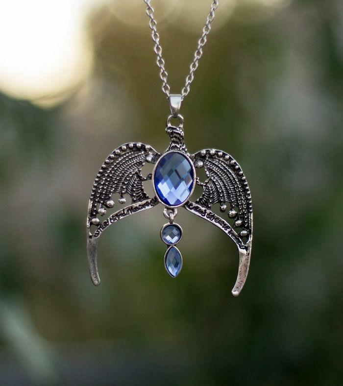 κολιέ harry potter ασημένια στρας rowena ravenclaw