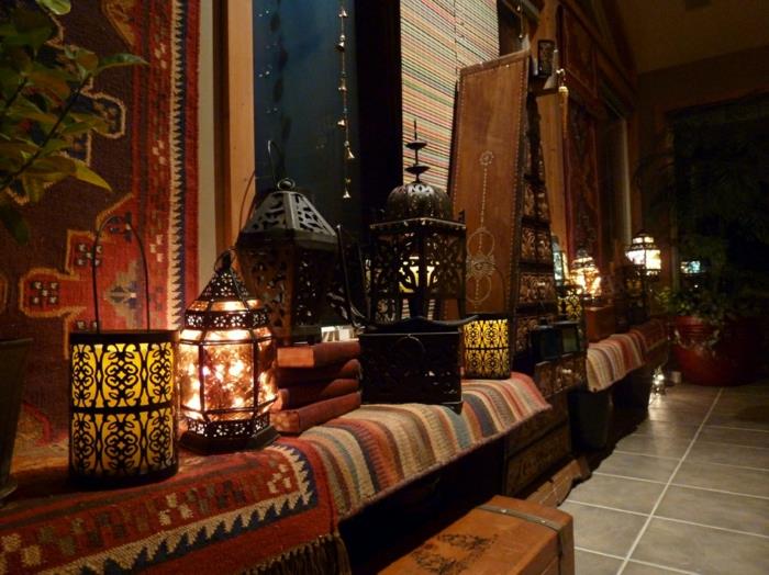 διακόσμηση σπιτιού μαροκινά μεταλλικά φανάρια κεριά