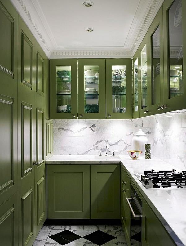 έπιπλα οικιακής χρήσης πράσινα χρώματα για ντουλάπια κουζίνας μικρά σύγχρονα