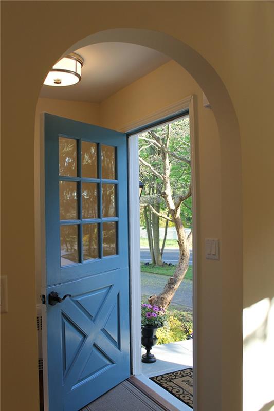 ξύλινες πόρτες σπίτι πόρτα εισόδου σπιτιού από ξύλινη πόρτα σπιτιού φτιάξτε μόνοι σας ανοιχτό ξύλο καρυδιά μπλε