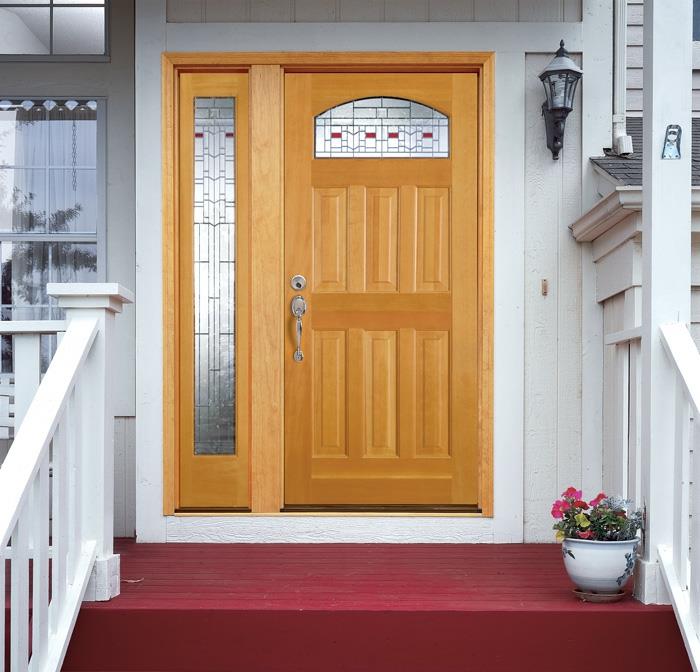 ξύλινες πόρτες είσοδος σπιτιού από πόρτα σπιτιού φτιάξτε μόνοι σας ελαφρύ ξύλο καρυδιάς κόκκινο χαλί