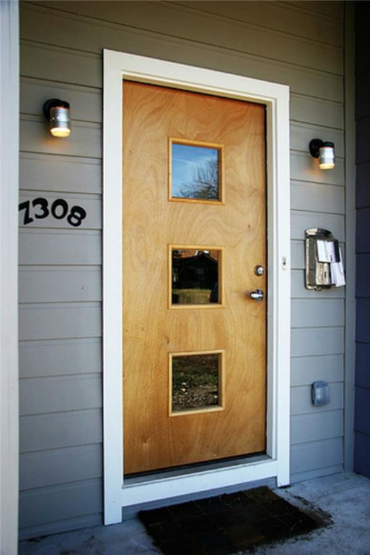 ξύλινη μπροστινή πόρτα φτιάξτε τη δική σας μπροστινή πόρτα από ελαφρύ ξύλο μασίφ καρυδιά
