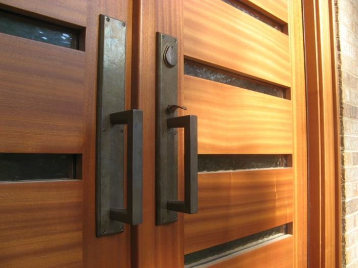 ξύλινη μπροστινή πόρτα χτίστε τις δικές σας πόρτες πόρτας από γυαλί με τρεις λαβές