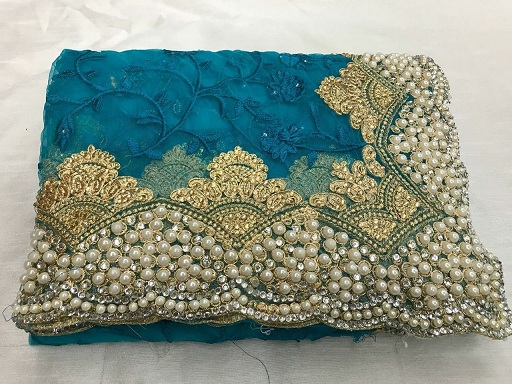 Ağır Moti Çalışma Saree
