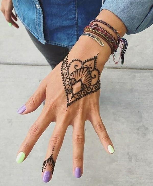 ιδέες τατουάζ χέννα μοτίβα χεριών