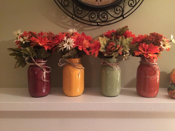 φθινοπωρινή διακόσμηση diy ιδέες φθινοπωρινά λουλούδια όμορφες ιδέες διακόσμησης