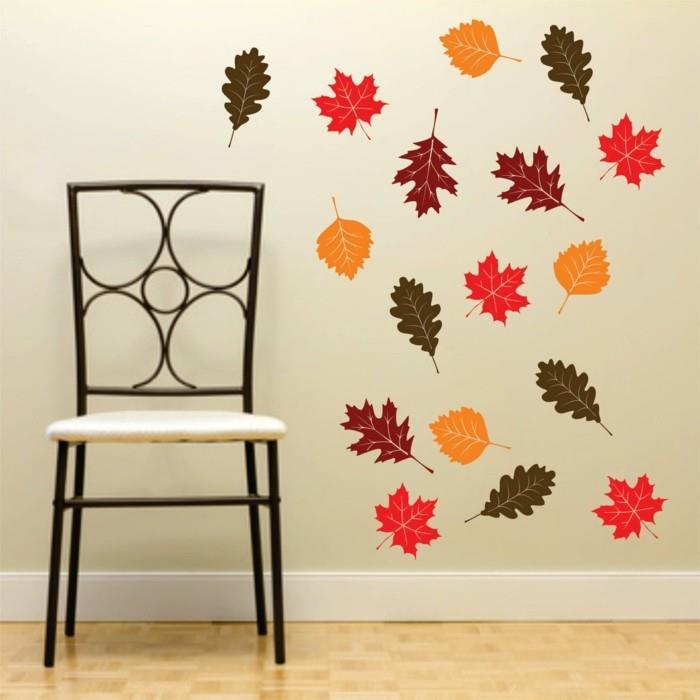 φθινοπωρινά φύλλα tinker ιδέες diy διακόσμηση σχεδιασμού τοίχου