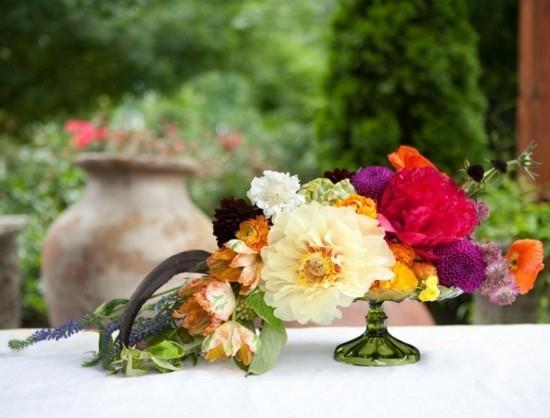 φθινοπωρινά λουλούδια διακόσμηση τραπέζι ιδέα φθινοπωρινές ρυθμίσεις