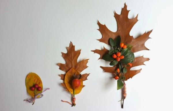 οι φθινοπωρινές διακοσμήσεις κάνουν φύλλα μόνοι σας από φυσικά υλικά