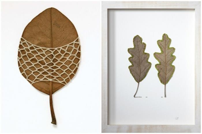 φτιάξτε διακοσμήσεις φθινοπώρου από φύλλα φθινοπώρου όπως η Susanne bauer