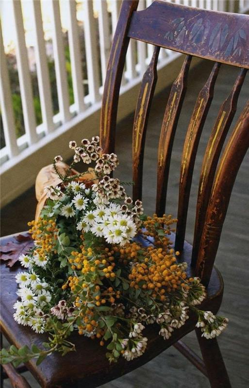 φτιάξτε φθινοπωρινή διακόσμηση μόνοι σας σφραγίδα κάντε εντυπωσιακή καρέκλα σεντονιών
